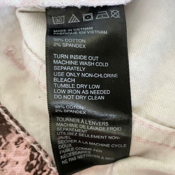 BDG Urban Outfitters Snakeskin Print High Waisted Skinny Jeans Pink Size 24 - Picture 14 of 15